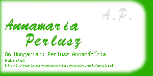 annamaria perlusz business card